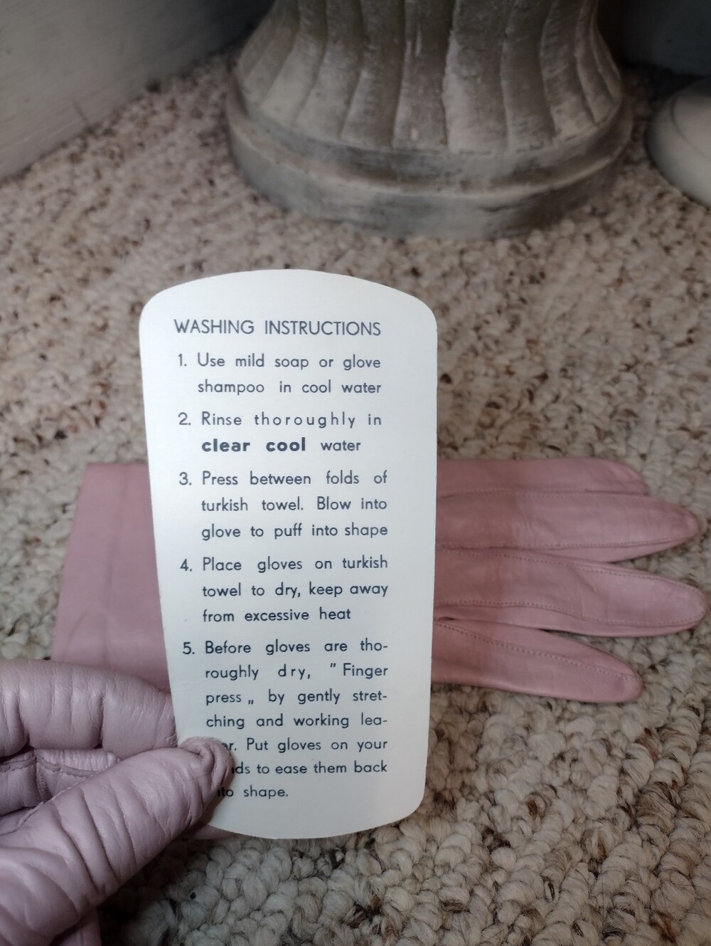 Vintage Classique Washable Pink Leather Gloves Made In Italy - Picture 4 of 8
